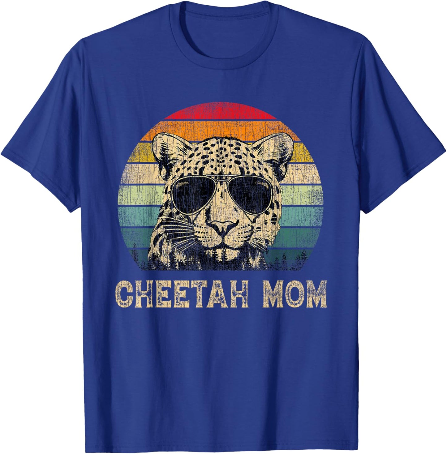 Vintage Cheetah Mom Cheetah Lovers Mommy Mother's Day T-Shirt - T-Shirt | Royal