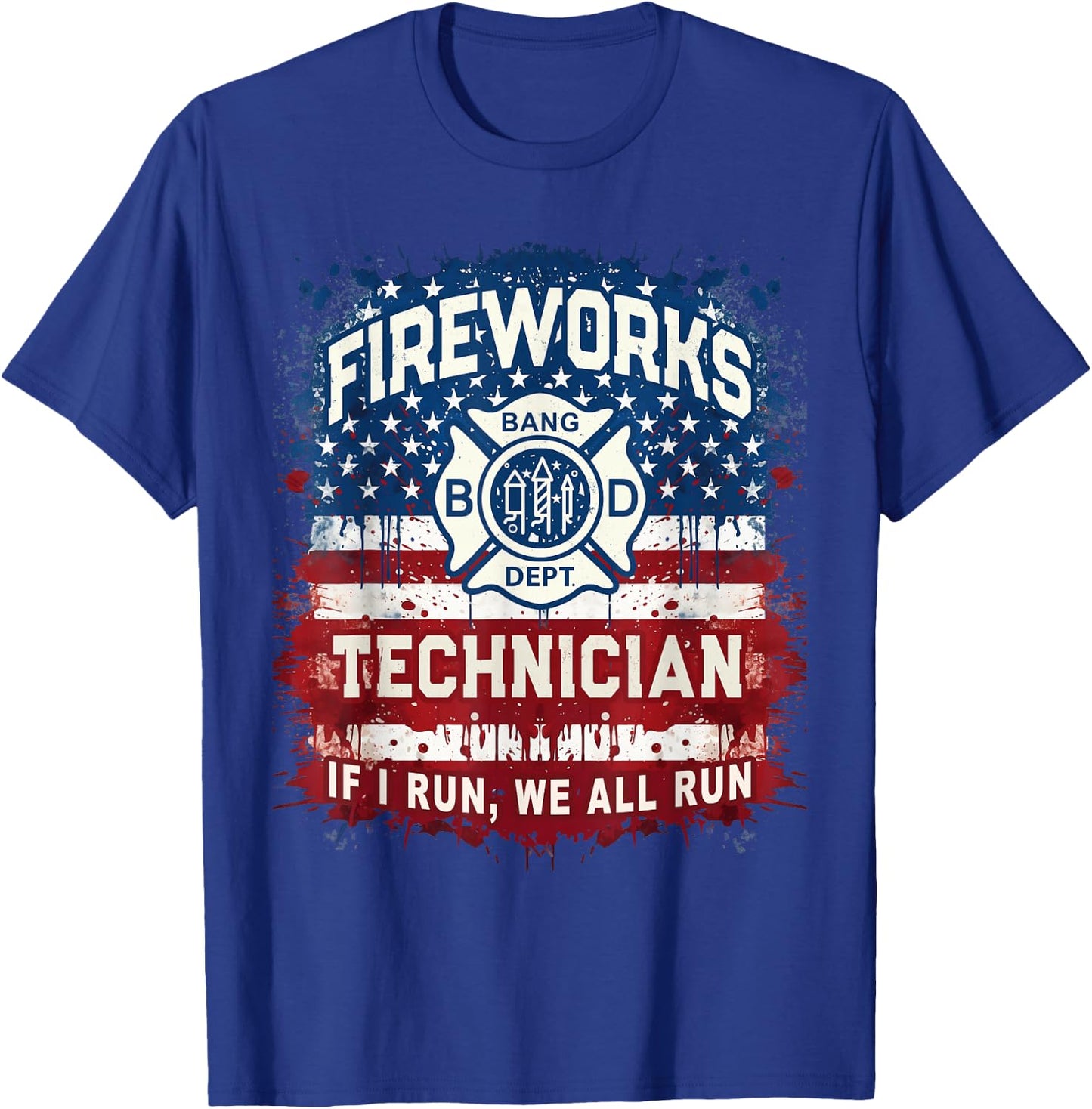 Sarcastic FIREWORKS TECHNICIAN My Safety Specialist Director T-Shirt - T-Shirt | Royal
