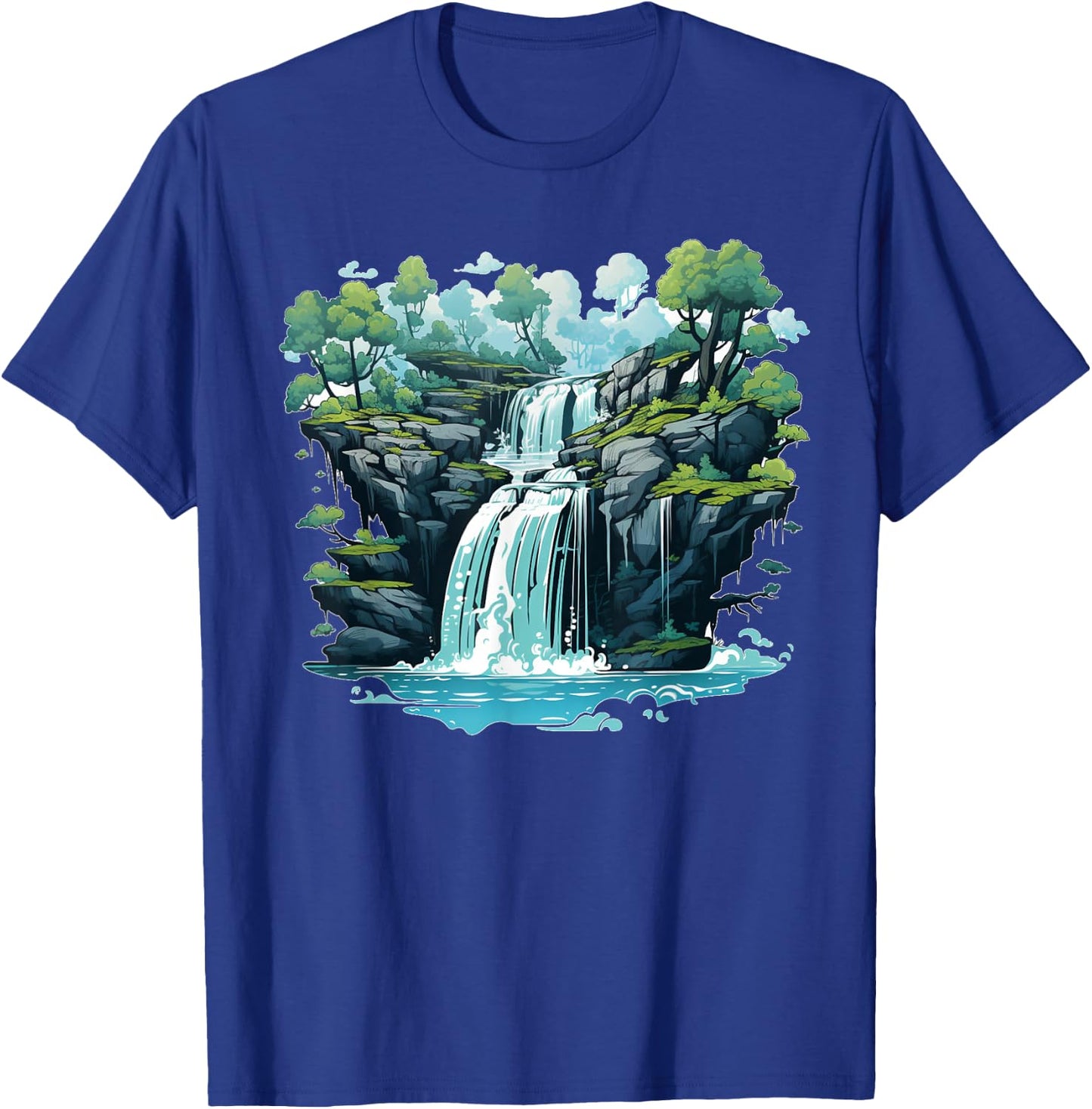 Pretty cool Waterfall for Cascade, Lake and Lagoon Lovers T-Shirt - T-Shirt | Royal