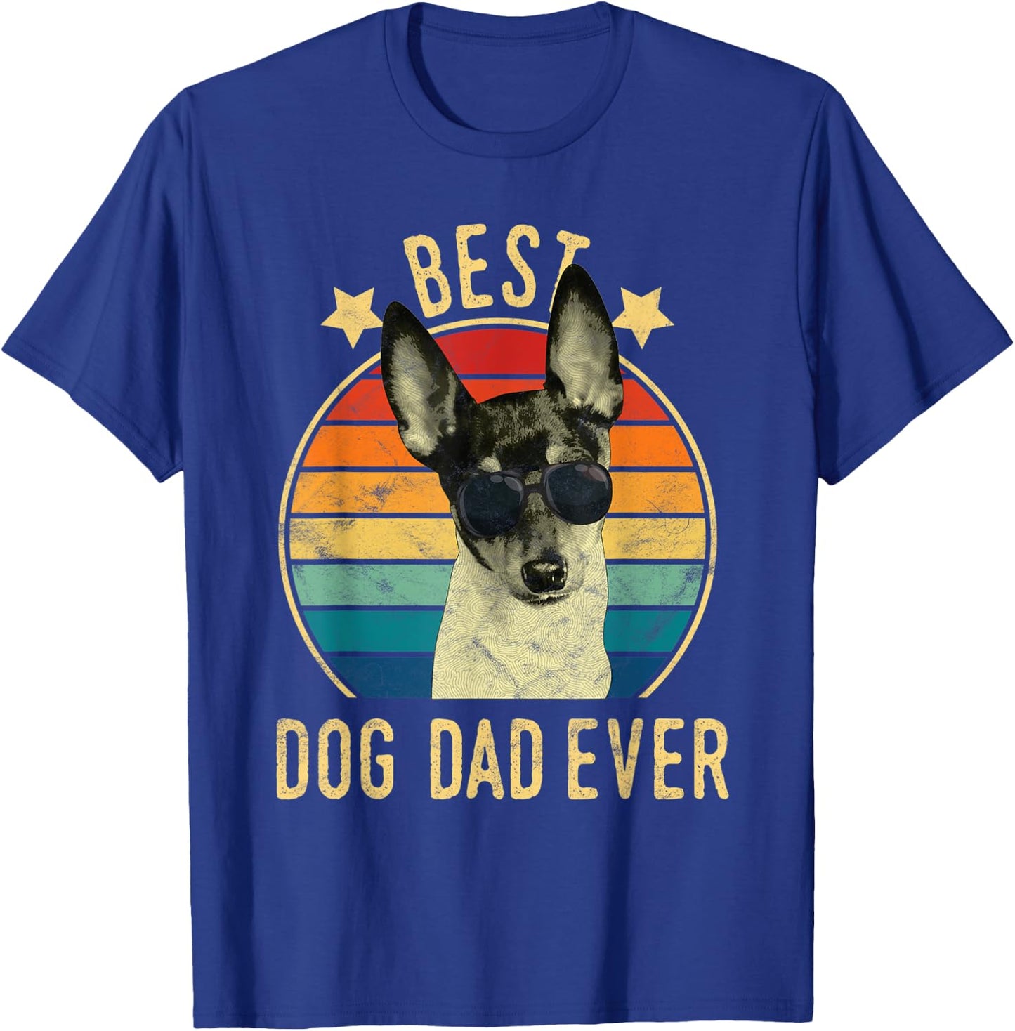 Best Dog Dad Ever Toy Fox Terrier Father's Day Gift T-Shirt - T-Shirt | Royal