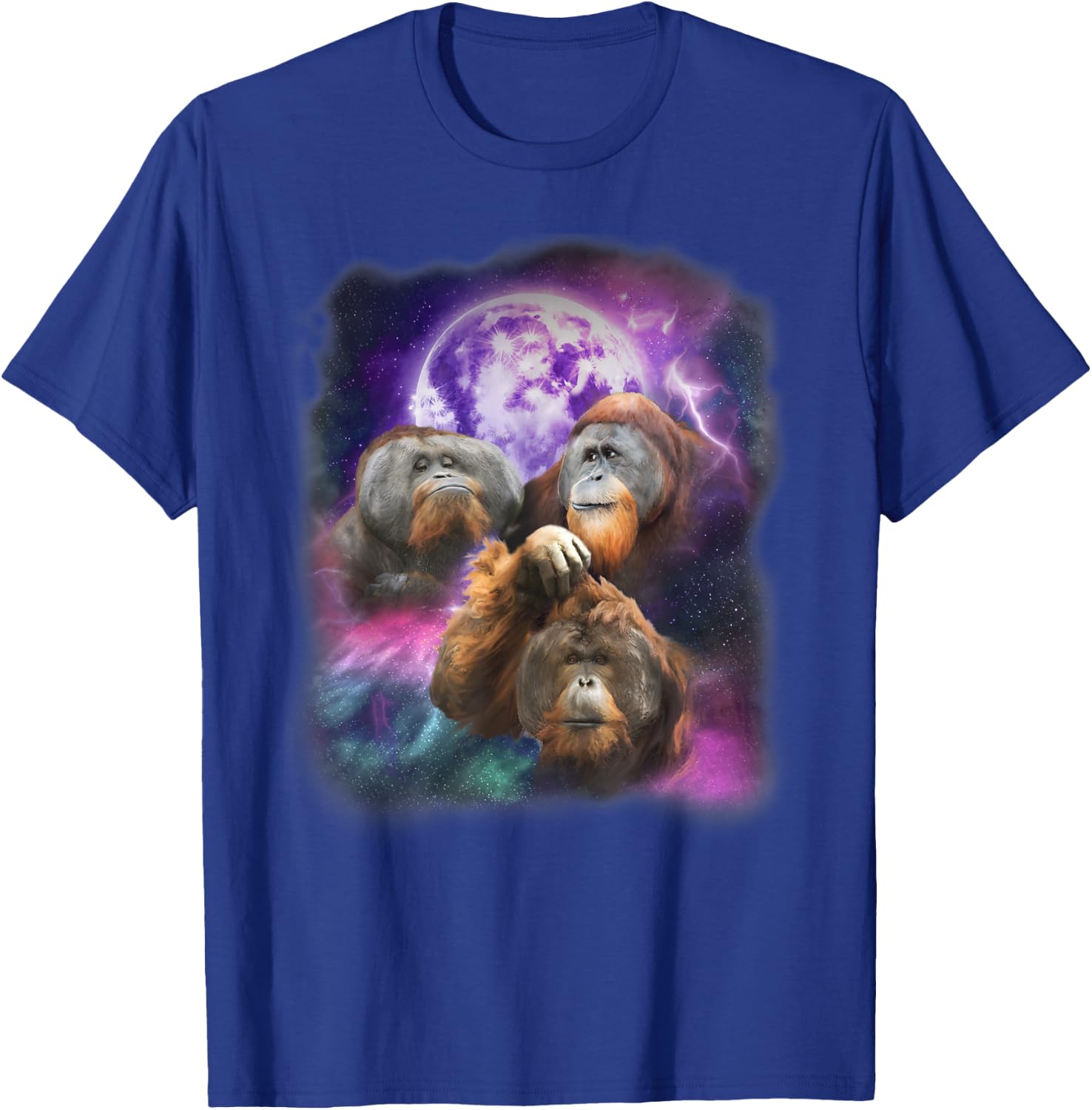 Orangutans Howling at the Moon Shirt - Funny Orangutan T-Shirt - T-Shirt | Royal