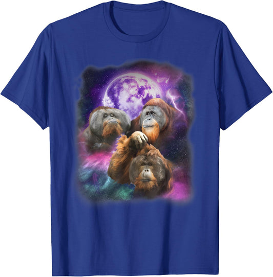 Orangutans Howling at the Moon Shirt - Funny Orangutan T-Shirt - T-Shirt | Royal
