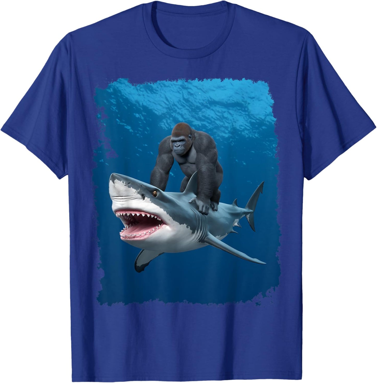 Funny Meme I Love Shark I Love Gorilla Weird T-Shirt - T-Shirt | Royal