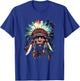 Native American Indian Headdress Traditional Art Men Women T-Shirt - T-Shirt | Royal