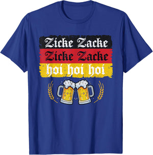 Zicke Zacke Hoi Oktoberfest German Flag Party Funny T-Shirt - T-Shirt | Royal