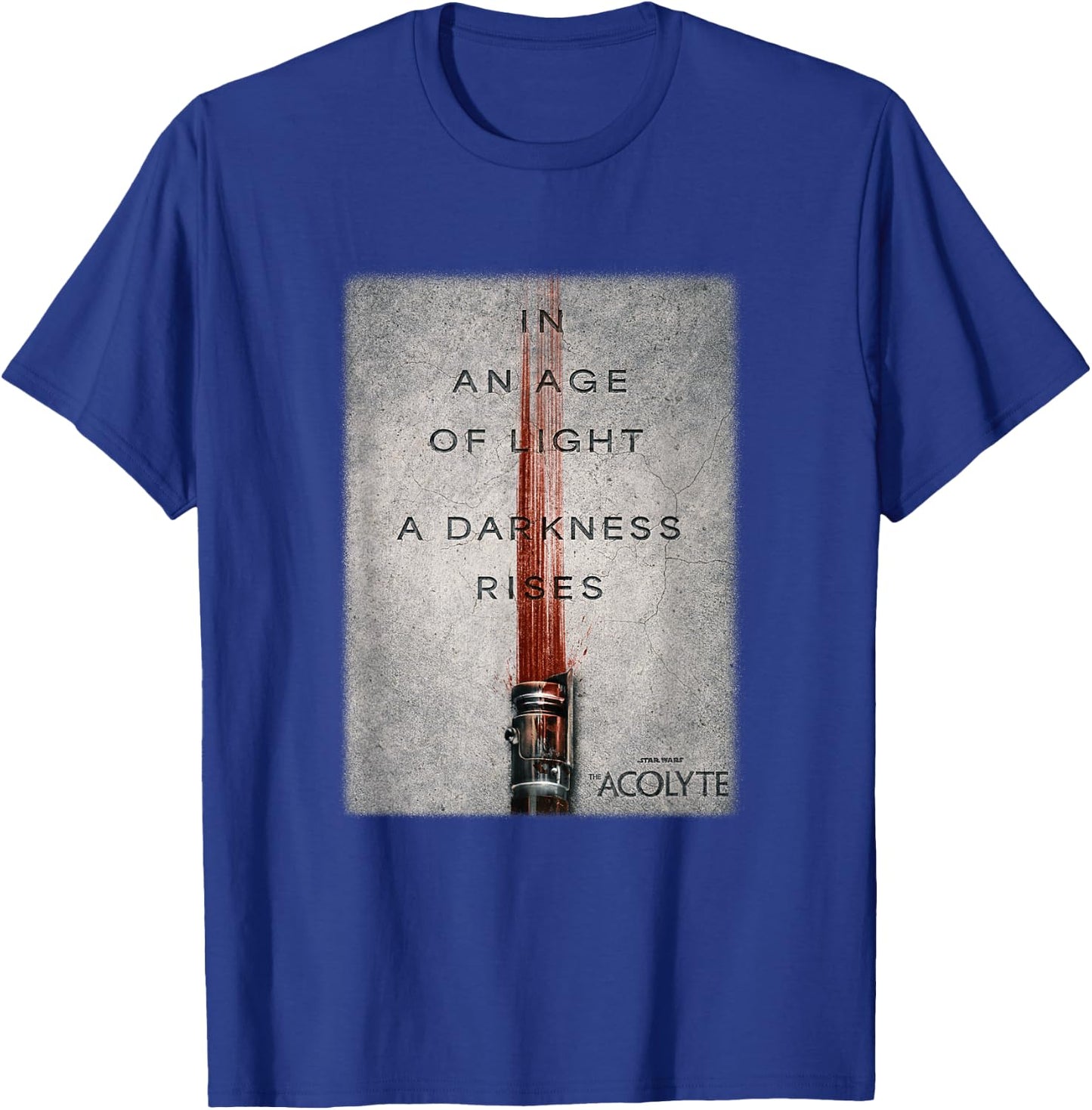 Star Wars The Acolyte Age Of Light Darkness Rises Poster T-Shirt - T-Shirt | Royal