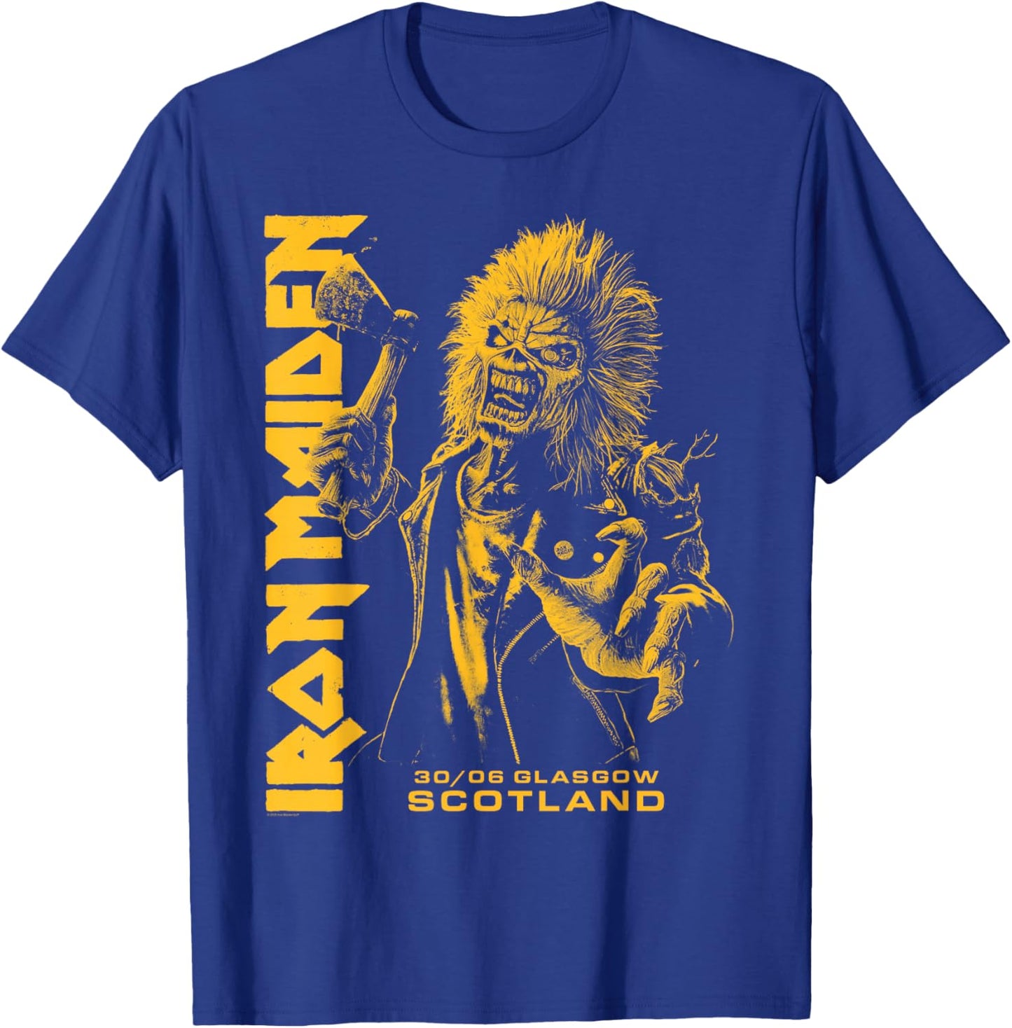 Iron Maiden Run For Your Lives Tour Glasgow T-Shirt - T-Shirt | Royal