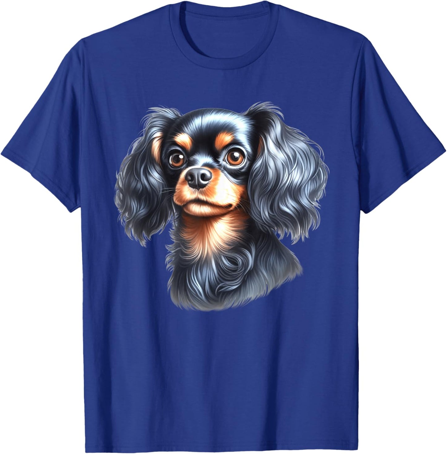 English Toy Spaniel Dog Portrait T-Shirt - T-Shirt | Royal