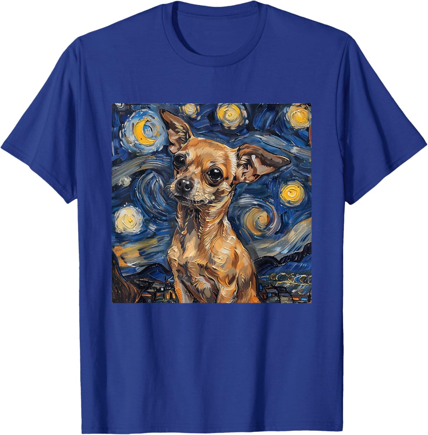 Chihuahua Van Gogh Starry Night T-Shirt - T-Shirt | Royal