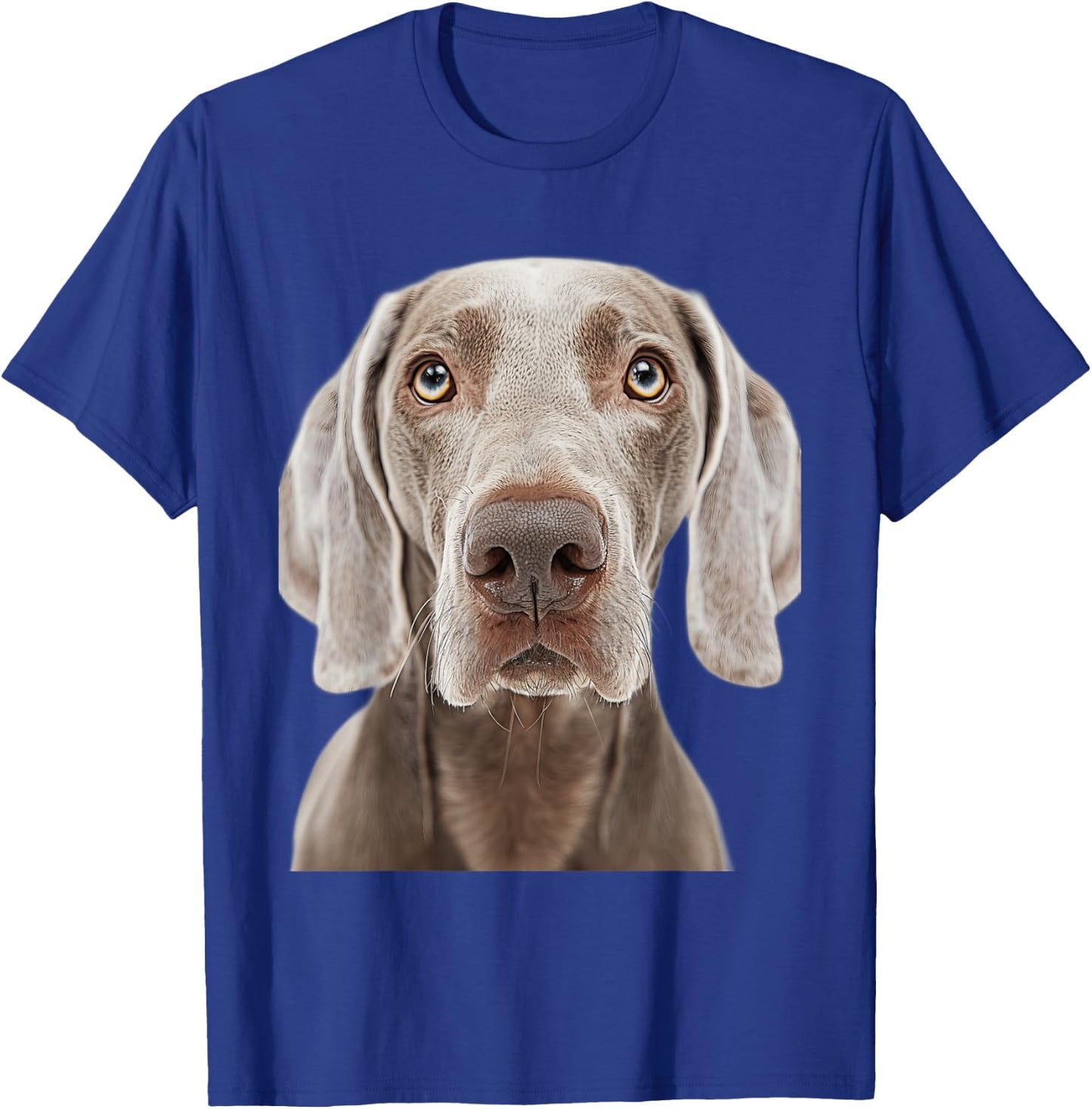 Weimaraner Face Design -Adults Kids Black Small Classic Fit Short Sleeve T-Shirt - T-Shirt | Royal