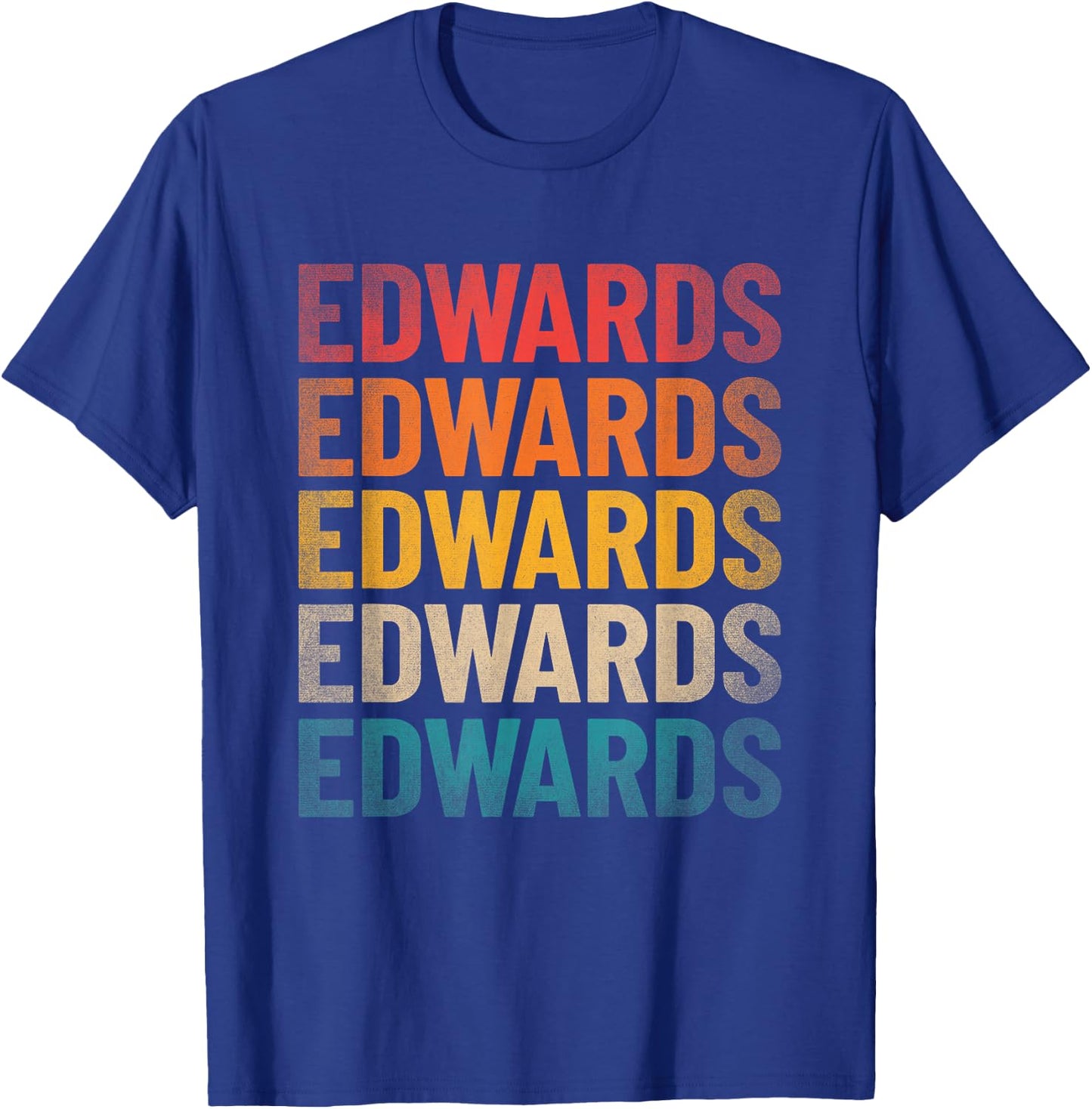 Edwards Last Name Shirt Vintage Edwards Name T-Shirt - T-Shirt | Royal