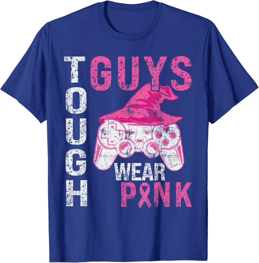 Tough Guys Wear Pink Cool Pink Gaming lover Boys Youth men T-Shirt - T-Shirt | Royal