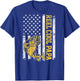USA Flag Reel Cool Papa Patriotic Fishing Design On Back Women Men T-Shirt - T-Shirt | Royal