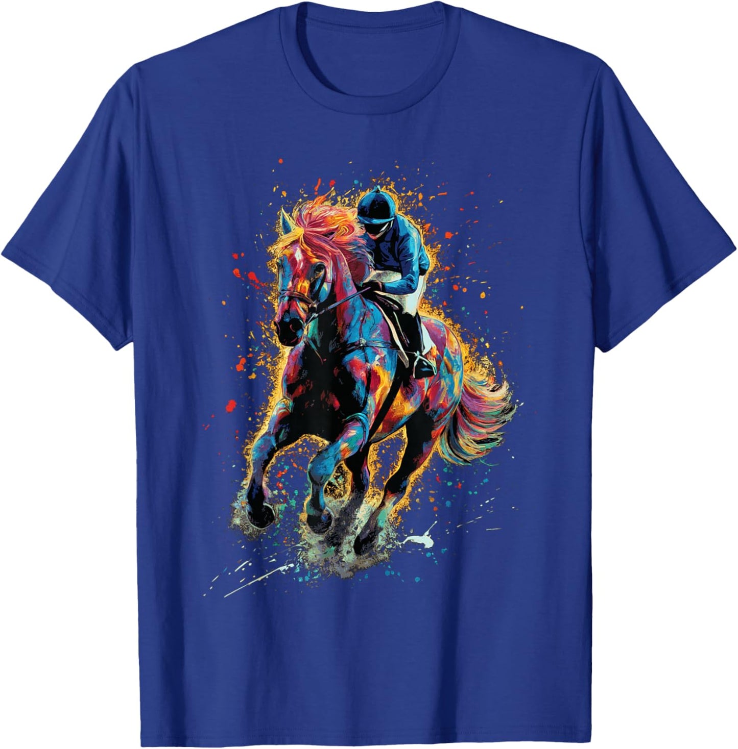 Horse Lover Woman Racing For Horse Racing Jockey Woman T-Shirt - T-Shirt | Royal