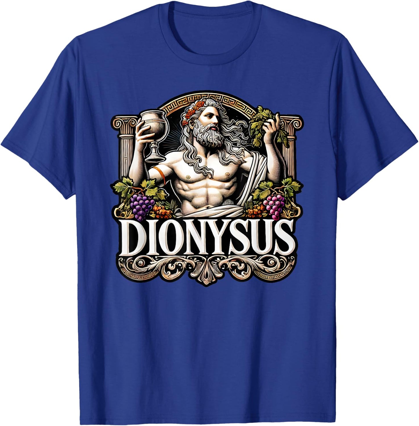 Dionysus Greek God of wine Mythology Ancient Greece T-Shirt - T-Shirt | Royal