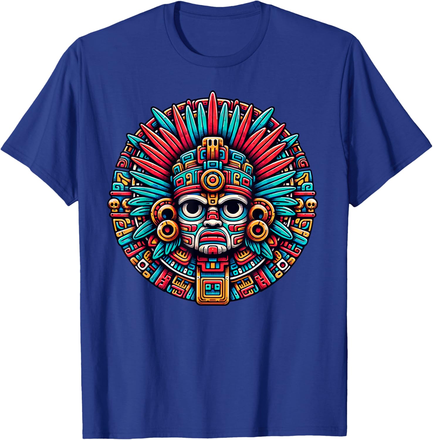 Aztec Mythological God and king of Mictlan Apparel Mictlantecuhtli Aztec God And Ancient Aztecs Mythology T-Shirt - T-Shirt | Royal