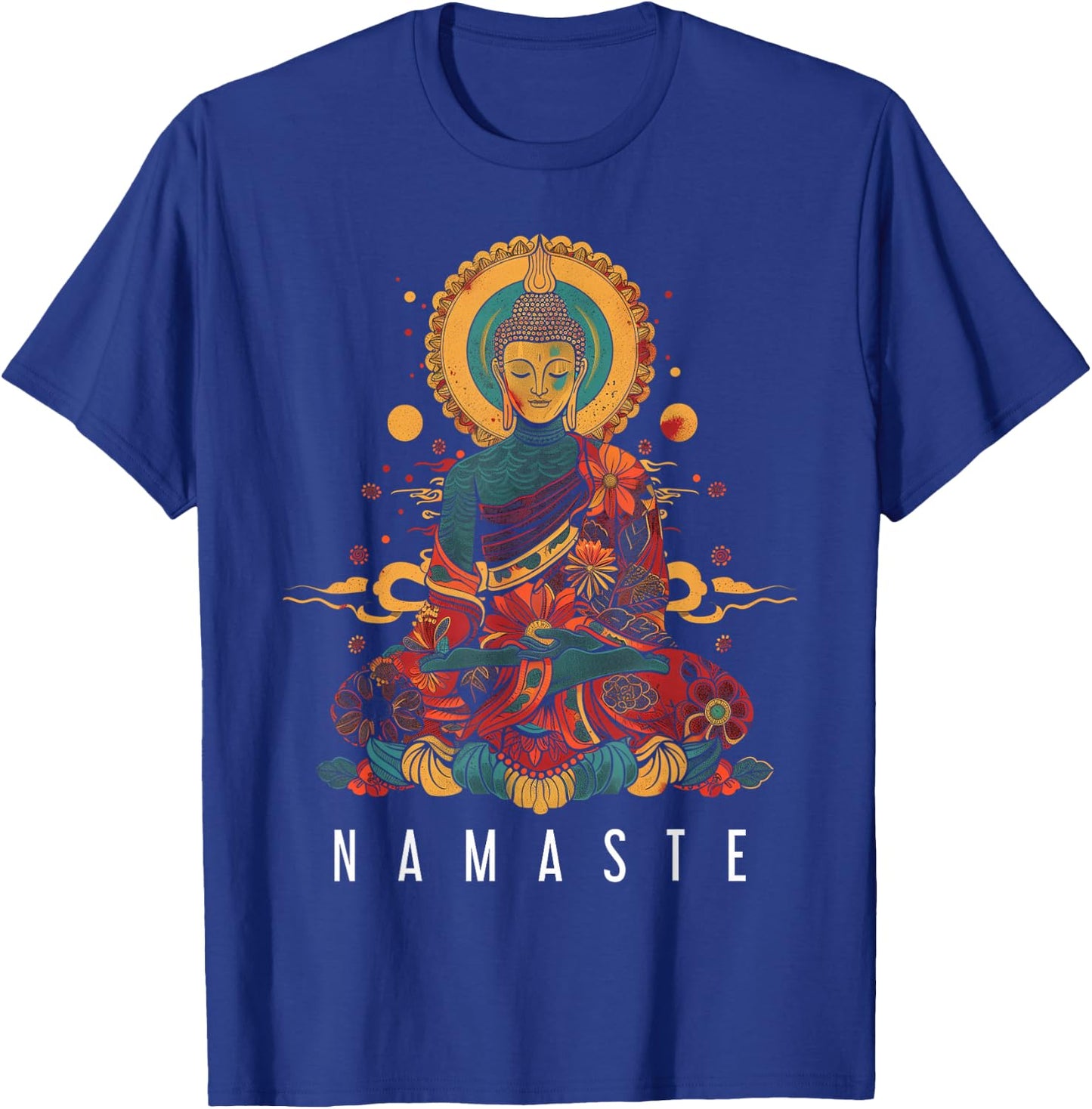 Buddha Namaste Buddhism Vintage Zen Buddhist Yoga T-Shirt - T-Shirt | Royal