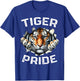 Tiger Pride Vintage Retro Tiger School Sports Team T-Shirt - T-Shirt | Royal