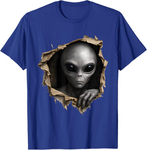Alien UFO Extraterrestrial Funny Alien Lover 3D Graphic T-Shirt - T-Shirt | Royal