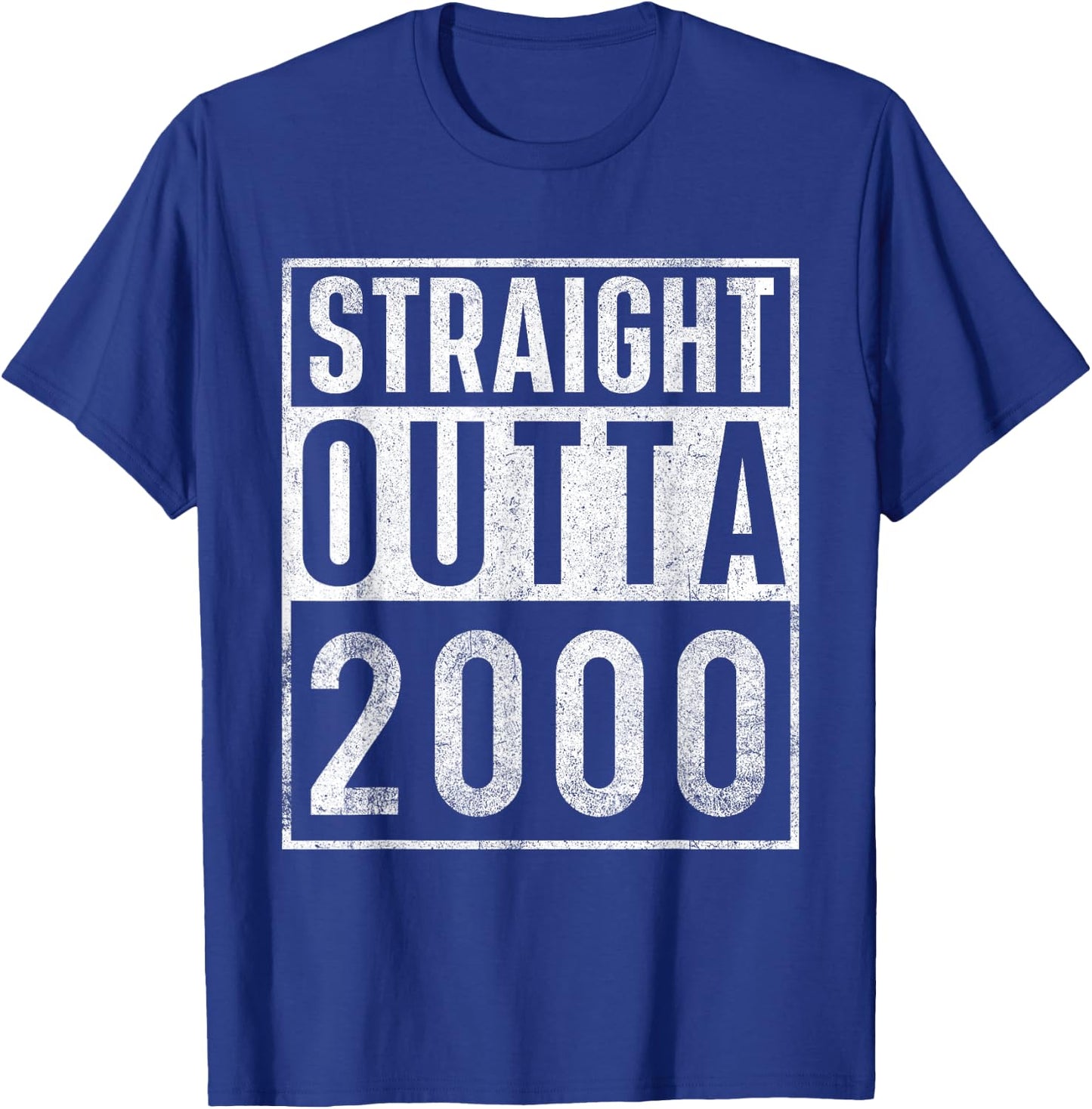 Straight Outta 2000 Year of Birth Birthday T-Shirt - T-Shirt | Royal