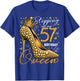 57 Year Old Gifts High Heels Stepping Into My 57th Birthday T-Shirt - T-Shirt | Royal