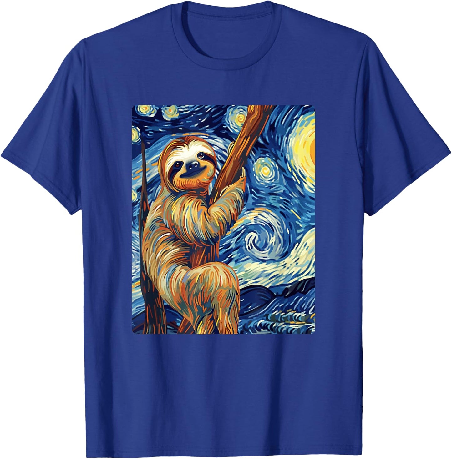 Starry Night Sloth T-Shirt - T-Shirt | Royal
