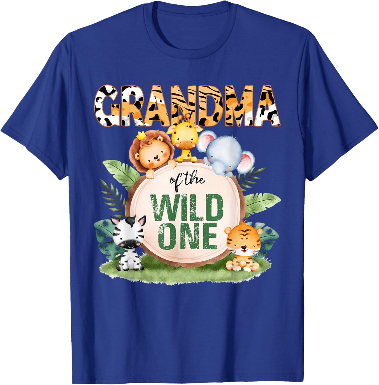 Grandma Of The Wild One 1st Birthday Safari Family Matching T-Shirt - T-Shirt | Royal