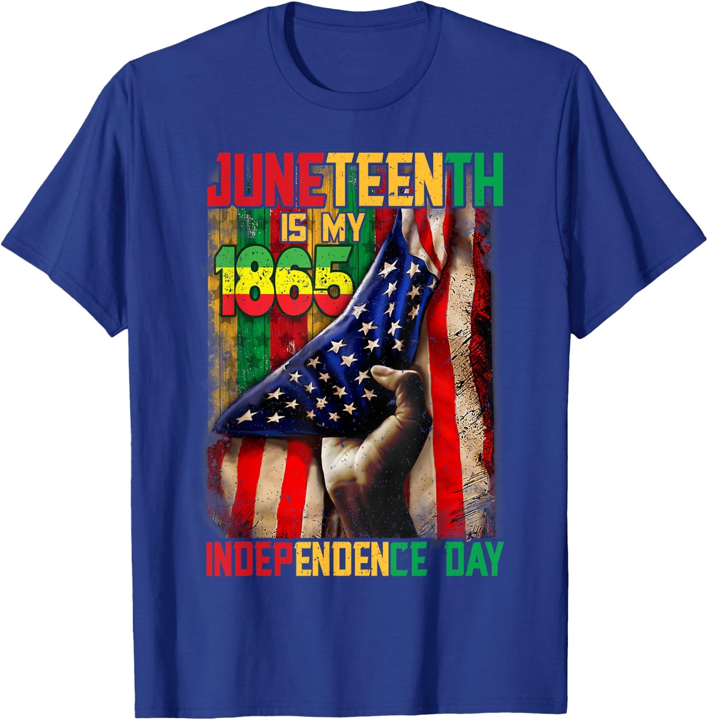 Happy Juneteenth Is My Independence Day Free Black Women T-Shirt - T-Shirt | Royal