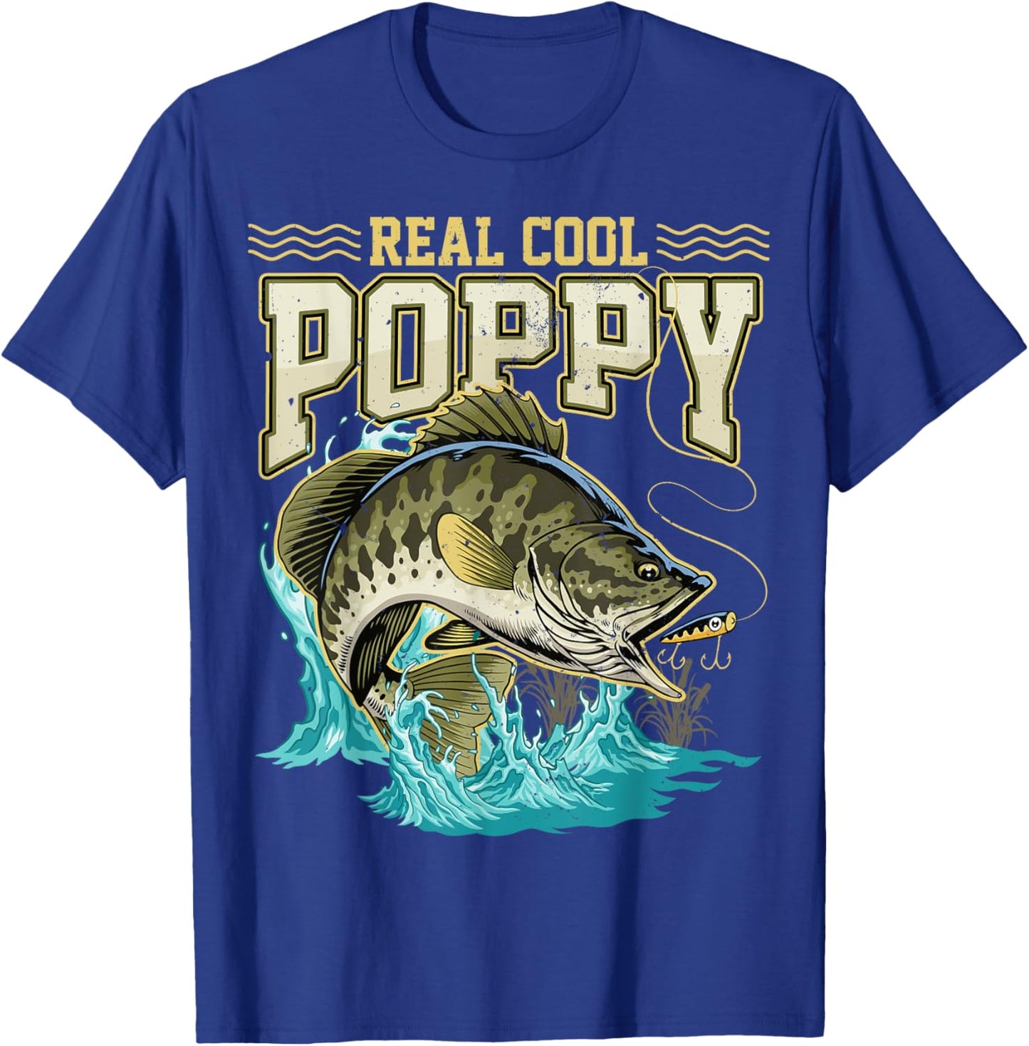 Reel Cool Poppy Fishing Gifts Poppy Father's Day T-Shirt - T-Shirt | Royal