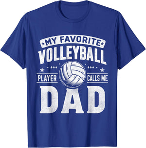 My Favorite Volleyball Player Calls Me Dad Fathers Day Sport T-Shirt - T-Shirt | Royal