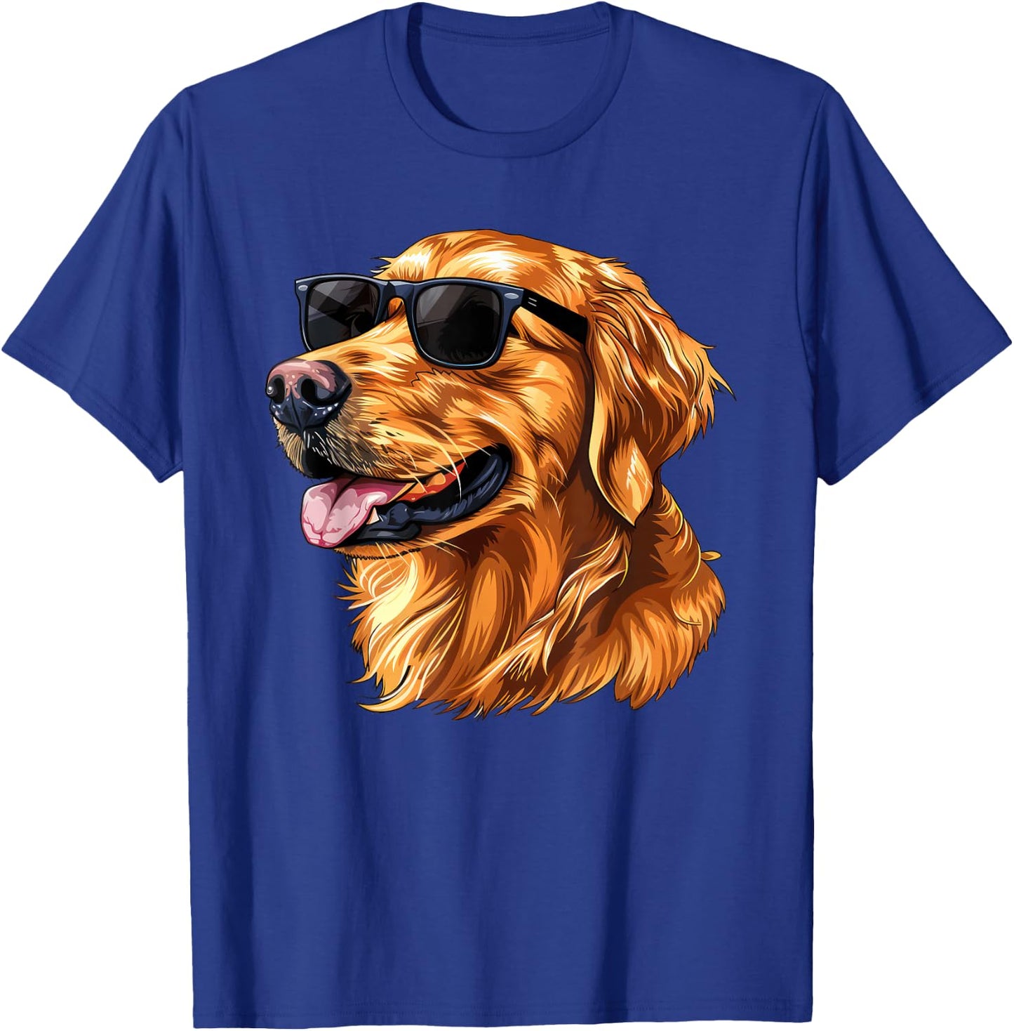 Golden Retriever Dog Sunglasses T-Shirt - T-Shirt | Royal