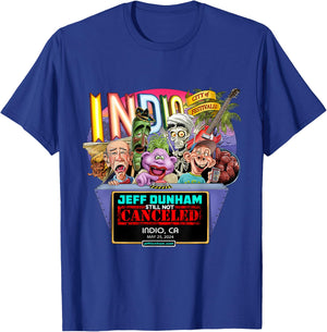 Jeff Dunham Indio, CA (2024) T-Shirt - T-Shirt | Royal
