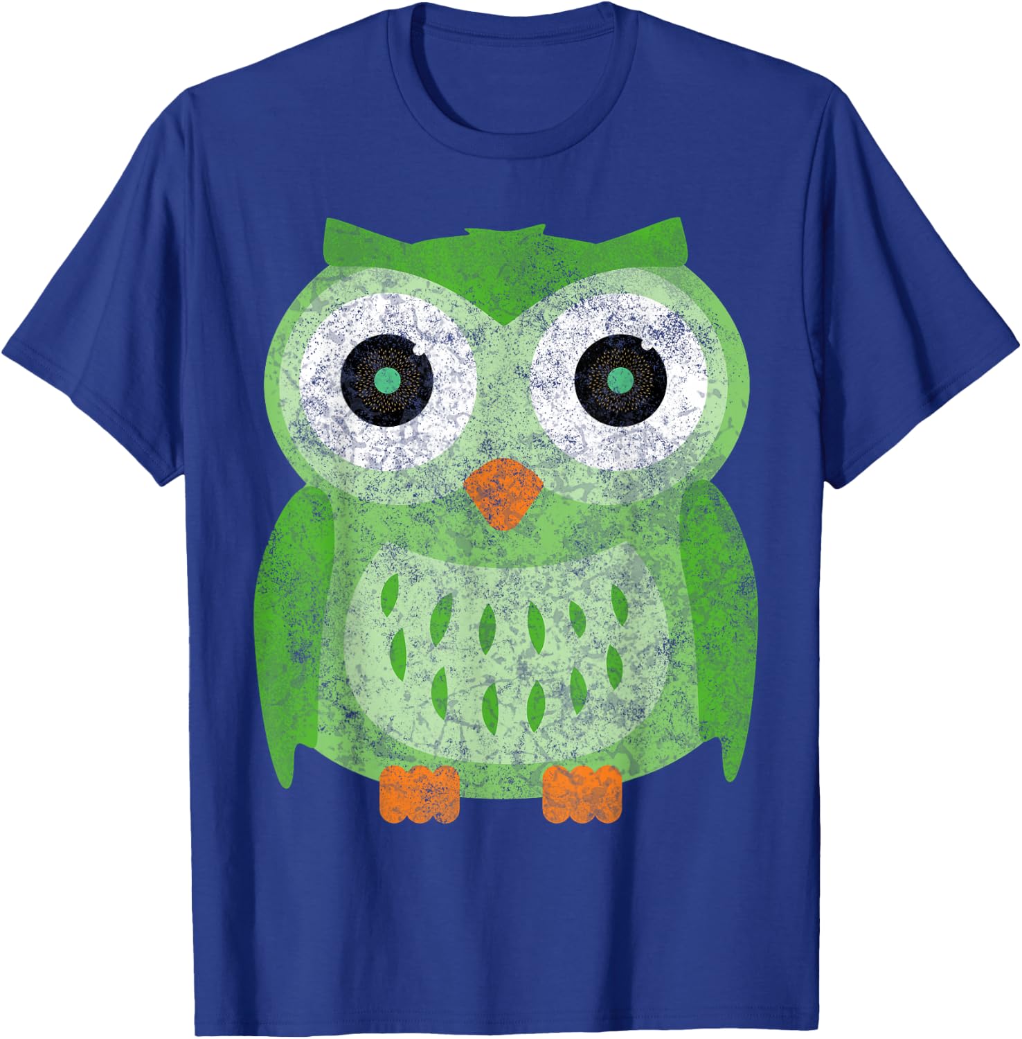 Large Green Owl for Any Owl Fan - Vintage Owls T-Shirt - T-Shirt | Royal