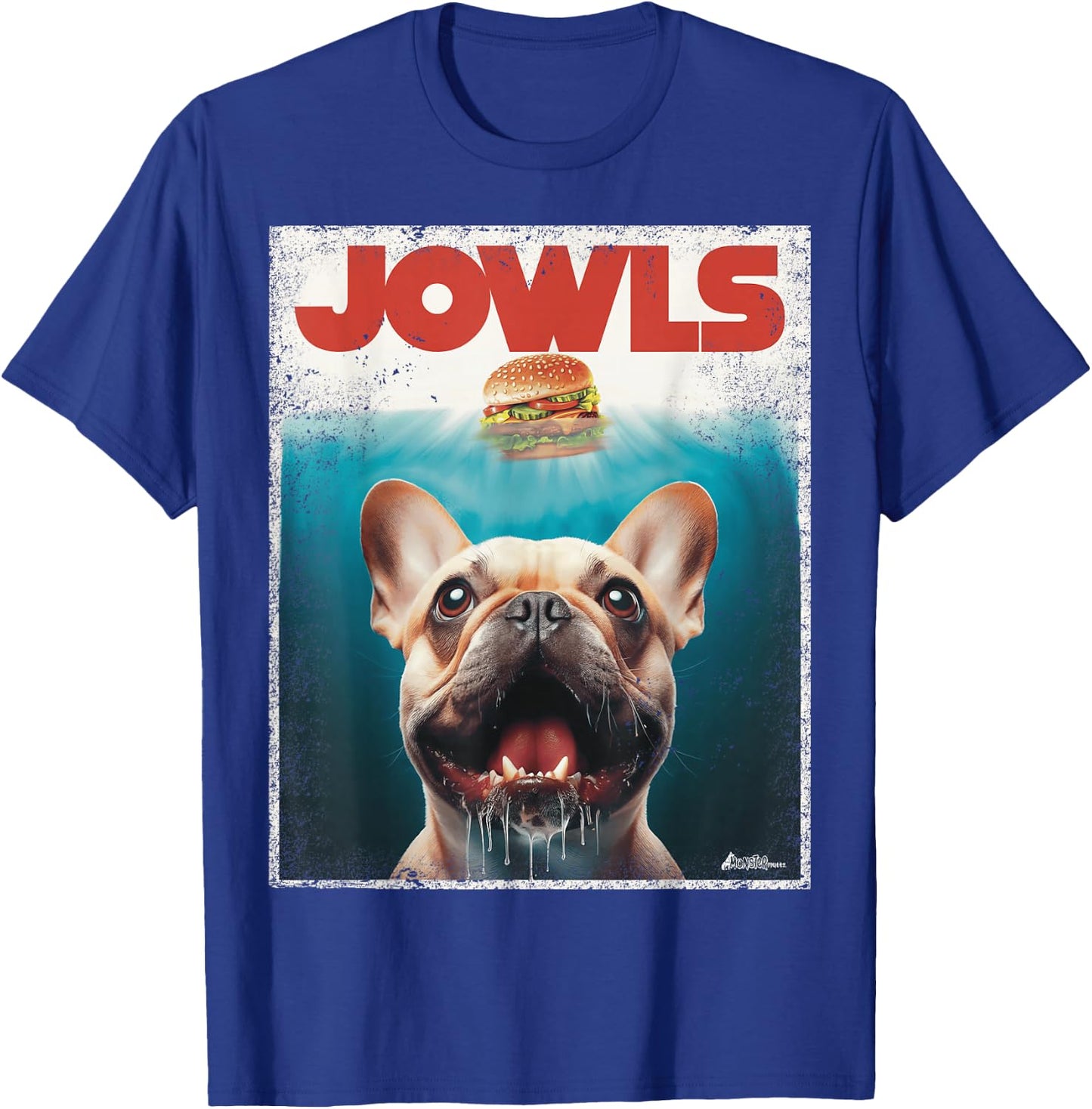 Funny Tan Frenchie Jowls, Fawn French Bulldog Mom Top, Dad T-Shirt - T-Shirt | Royal