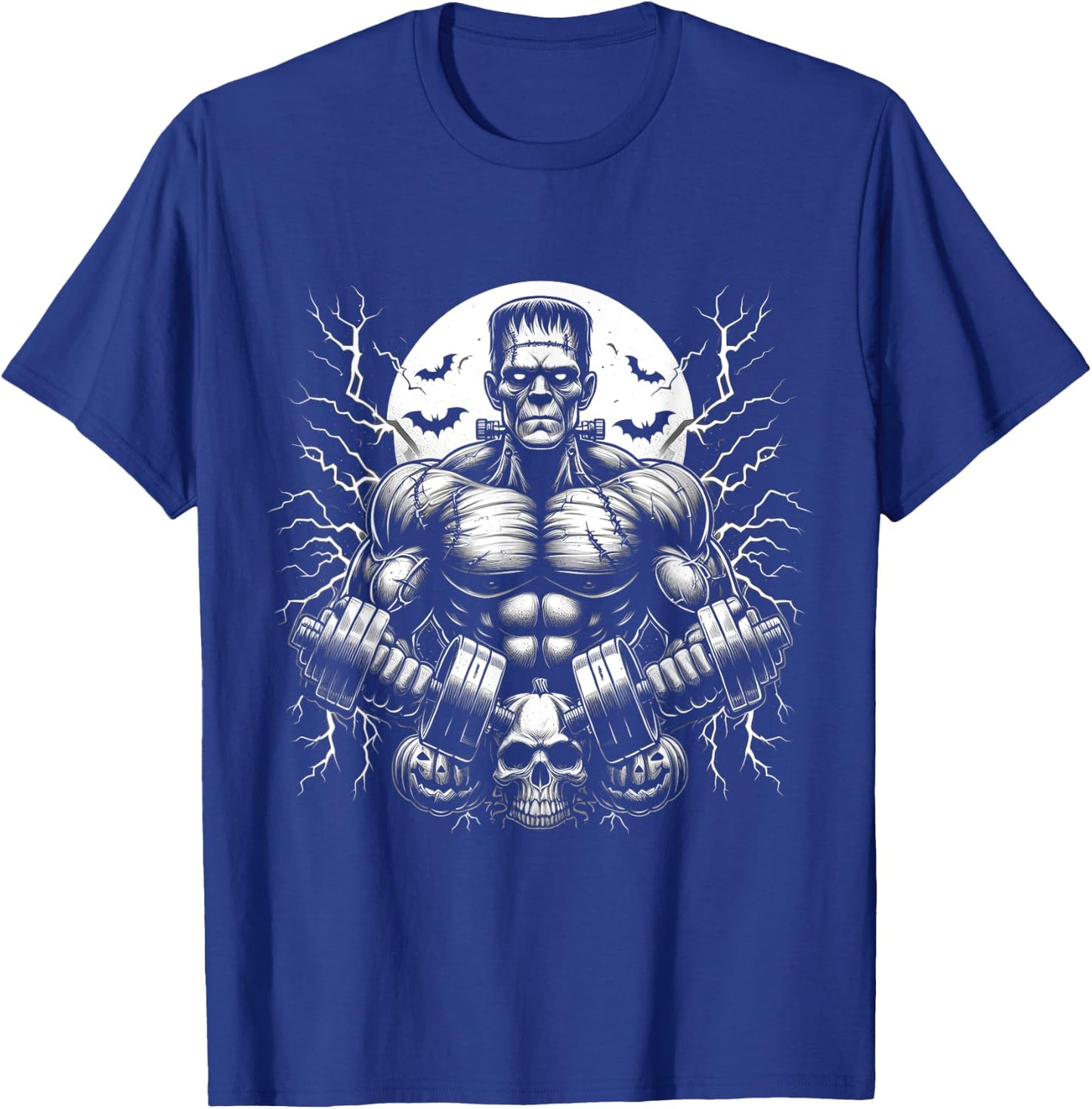 Frankenstein Monster Halloween Gym Workout T-Shirt - T-Shirt | Royal