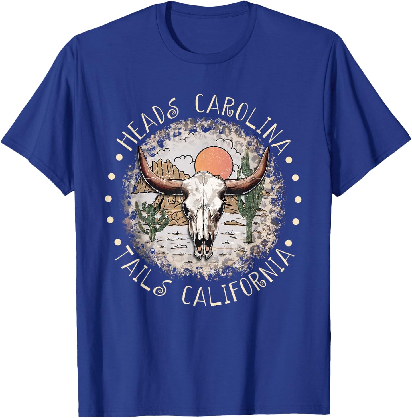 Heads Carolina Tails California 90's Deserts Custome T-Shirt - T-Shirt | Royal