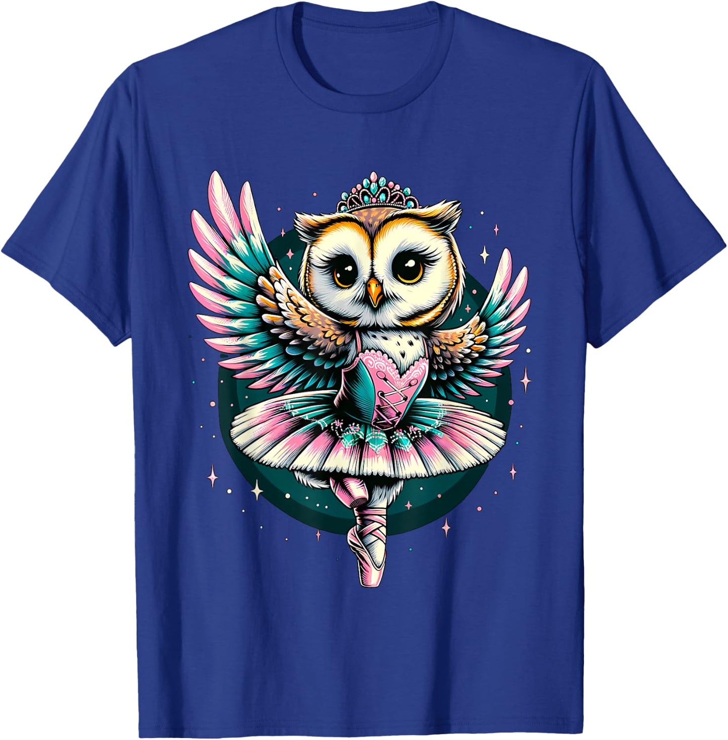 Ballerina Owl Dancing T-Shirt - T-Shirt | Royal