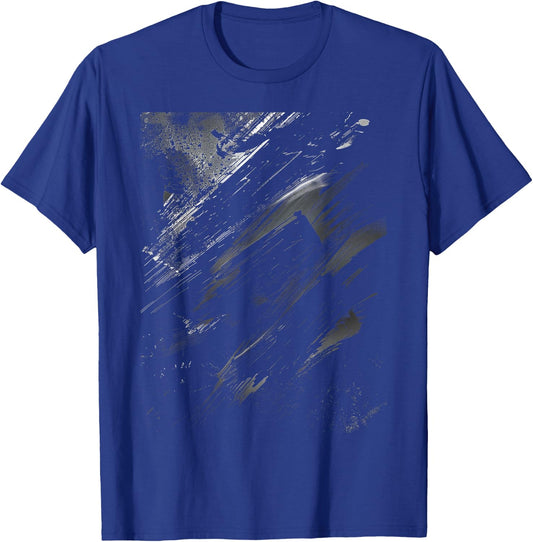 Black Brushstrokes Art Graphic T-Shirt - T-Shirt | Royal