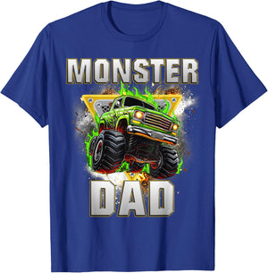 Monster Truck Dad Monster Truck Are My Jam Adults Kids T-Shirt - T-Shirt | Royal
