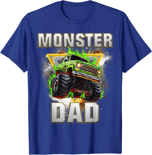 Monster Truck Dad Monster Truck Are My Jam Adults Kids T-Shirt - T-Shirt | Royal