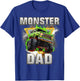 Monster Truck Dad Monster Truck Are My Jam Adults Kids T-Shirt - T-Shirt | Royal