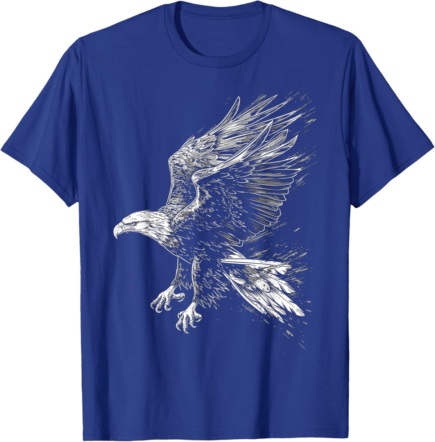 Eagle Drawing Animal Graphic Art Eagle T-Shirt - T-Shirt | Royal