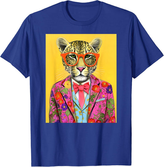 Leopard Fashion Art Print T-Shirt - T-Shirt | Royal