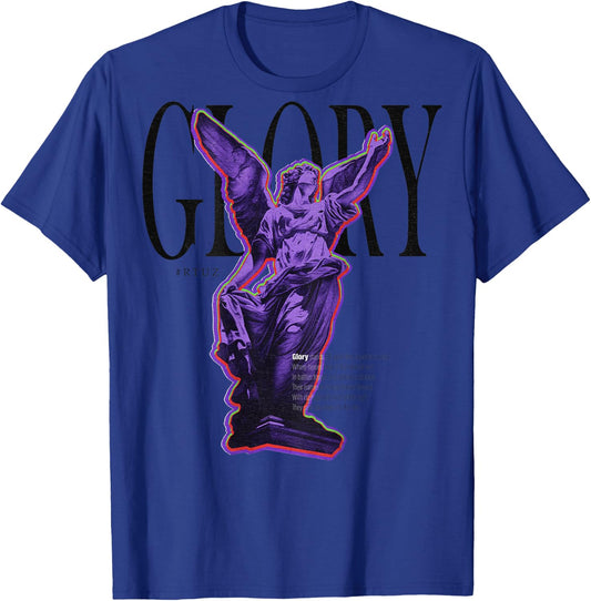 Back Print Y2K Aesthetic Streetwear Fashion Women Men Angel T-Shirt - T-Shirt | Royal