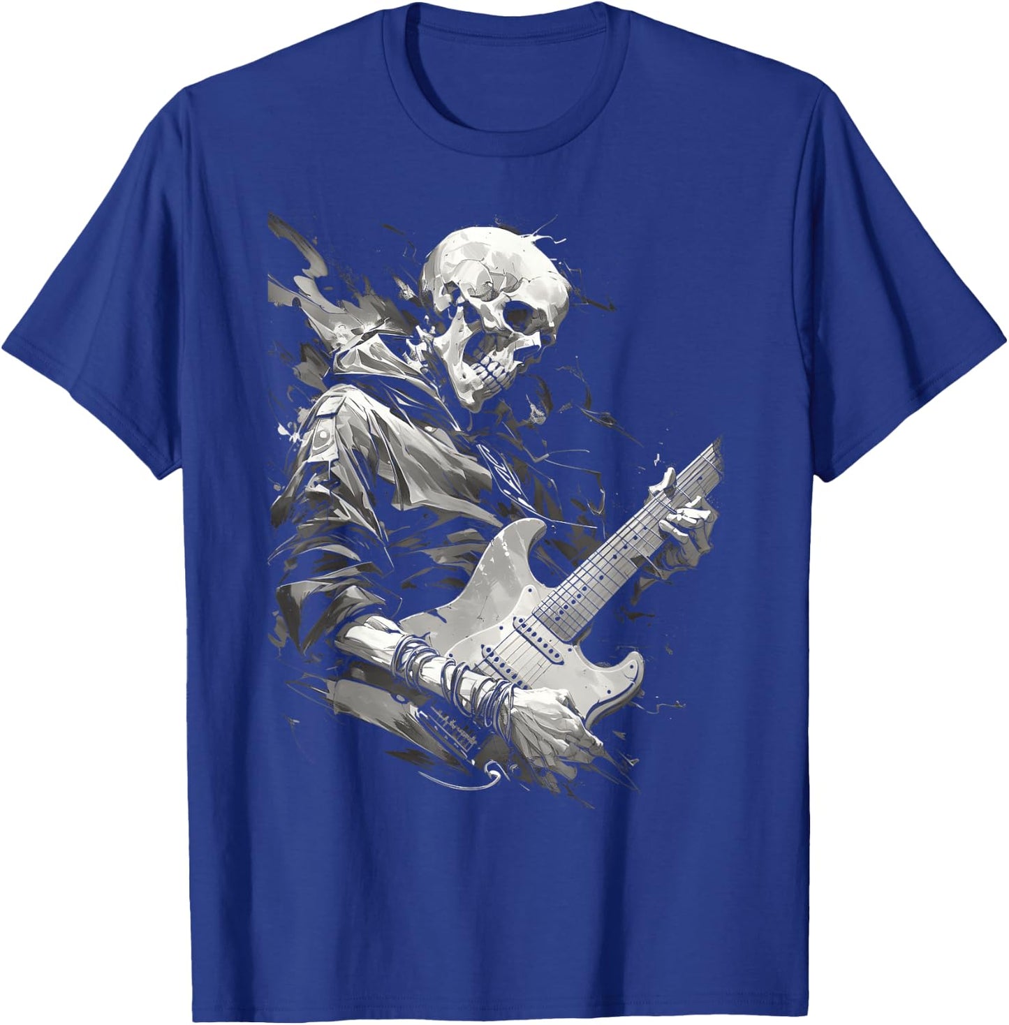 Skeleton playing guitar ,Rock Star Shredding Guitar T-Shirt - T-Shirt | Royal