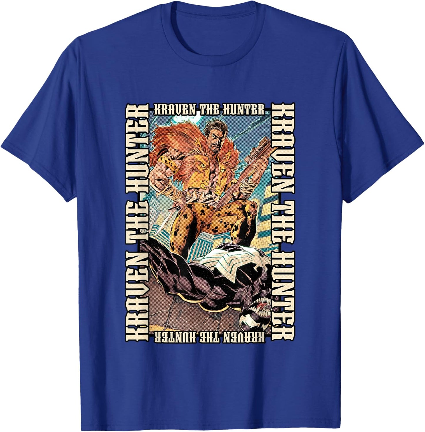 Marvel Universe Classic Kraven The Hunter Beating Venom T-Shirt - T-Shirt | Royal