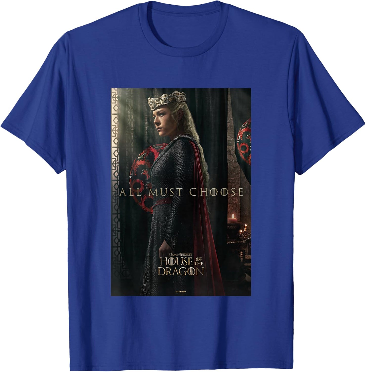 House of the Dragon All Must Choose Rhaenyra Targaryen Retro T-Shirt - T-Shirt | Royal
