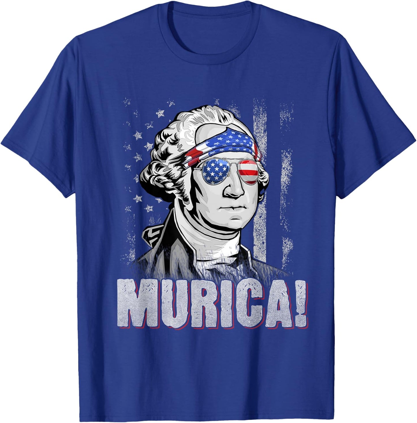 American Flag Murica Patriotic 4th of July George Washington Kids Men T-Shirt - T-Shirt | Royal