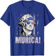 American Flag Murica Patriotic 4th of July George Washington Kids Men T-Shirt - T-Shirt | Royal