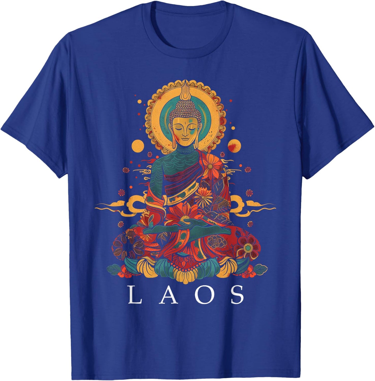 Laos Buddha Vintage Buddhist Souvenir T-Shirt - T-Shirt | Royal